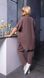 Жіночий лляний костюм сорочка та штани кавового кольору р.48-52 359208 382929 фото 2