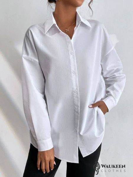 Женская рубашка из софта цвет белый р.48/50 451187 451187 фото