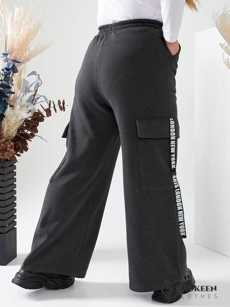 Жіночі брюки карго колір графіт р.54/56 441503 441503 фото