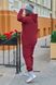 Жіночий теплий спортивний костюм колір вишневий р.48/50 444316 444316 фото 1
