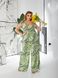 Жіночий костюм-двійка з льону колір салатовий р.50/52 456359 456359 фото 5