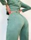 Жіночий замшевий костюм кофта та штани оливкового кольору 363061 384402 фото 2