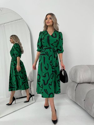 Женское платье из шелкового софта цвет зеленый р.42/44 454125 454125 фото