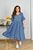 Женское платье свободного кроя цвет голубой р.54 455445 455445 фото