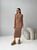 Жіноча сукня міді у смужку колір кемел-коричневий р.42/46 449393 449393 фото