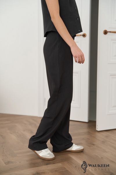 Жіночі штани палаццо колір графіт р.S 451487 451487 фото
