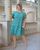 Жіноча сукня вільного крою колір зелений р.58/60 435420 435423 фото
