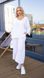 Жіночий костюм двійка із софт-котону колір білий р.48/50 456156 456156 фото 1