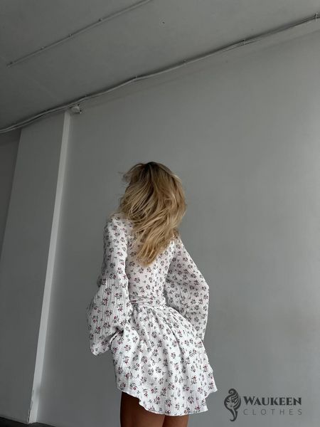 Женский комбинезон с шортами-юбкой цвет белый р.42/44 454059 454059 фото
