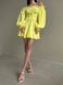 Жіноча сукня з рюшами колір жовтий р.42/44 432166 432177 фото 3