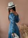 Жіноча весняна сукня з шовку синього кольору р.42 406462 406462 фото 21