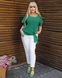 Жіноча блуза із зав'язками колір зелений р.52/54 431614 431614 фото 2