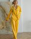 Жіноча піжама велюр Jeny на гудзиках колір жовтий р.L 443801 379517 фото 2