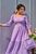 Жіноче комбіноване плаття максі колір бузковий р.48/50 433471 433471 фото