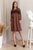 Женское платье свободного кроя с декоративными шнурками цвета капучино р.42/44 374639 374639 фото