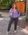 Жіночий прогулянковий костюм двонитка колір лаванда-графіт р.50/52 439271 439271 фото