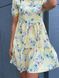 Жіноча літня сукня із софту жовтого кольору з квітковим принтом 374303 374303 фото 4