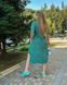 Жіноча сукня вільного крою колір зелений з білим р.50/52 440037 440037 фото 3