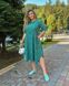 Жіноча сукня вільного крою колір зелений з білим р.50/52 440037 440037 фото 1
