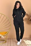 Жіночий трикотажний спортивний костюм чорного кольору р.58/60 375763 375764 фото