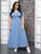 Жіноча сукня на запах софт горох блакитного кольору р.60/62 407083 407083 фото