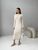 Жіноча сукня міді у смужку колір беж-білий р.42/46 449396 449396 фото