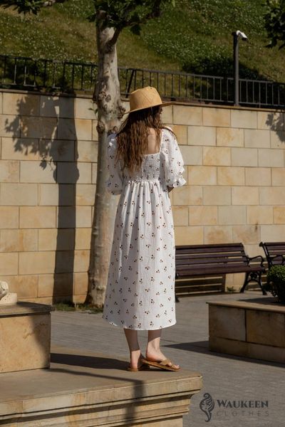 Жіноча сукня «June» колір білий принт р.S/М 438874 438874 фото