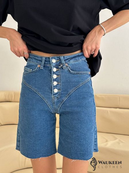 Жіночі джинсові шорти колір синій р.29 452679 452679 фото