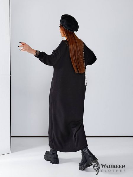 Жіноча сукня вільного крою з ангори колір чорний р.42/46 449490 449490 фото