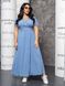Жіноча сукня на запах софт горох блакитного кольору р.60/62 407083 407083 фото 1