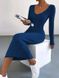 Жіноча сукня трикотаж ангора міді темно синього кольору р.42/46 396526 396526 фото 2