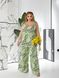 Жіночий костюм-двійка з льону колір салатовий р.62/64 459421 459421 фото 3