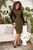 Жіноча сукня колір хакі з чорним р.48/50 376359 376359 фото