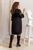 Женское платье свободного кроя с декоративными шнурками черного цвета р.48/50 374643 382256 фото