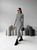 Жіноча сукня міді у смужку колір сірий-білий р.42/46 449394 449394 фото