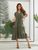 Жіноча сукня міді колір хакі р.42/44 435749 435749 фото