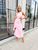 Жіноча сукня міді рожевого кольору 385533 385533 фото