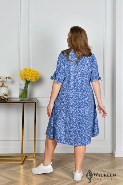 Жіноча сукня вільного крою колір блакитний р.56 455512 455512 фото