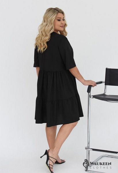 Жіноча сукня вільного крою колір чорний р.50/52 459065 459065 фото