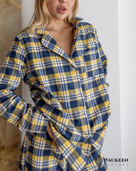 Жіноча піжама байка Liza колір жовтий р.S 443767 443767 фото