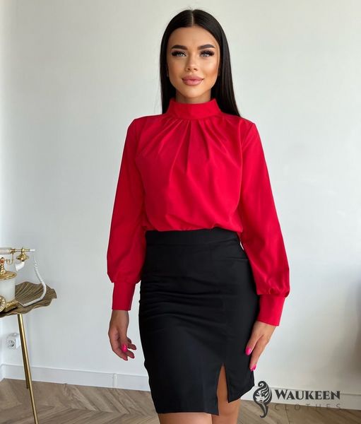 Жіноча блузка софт колір червоний р.42/44 454144 454144 фото