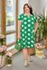 Жіноча вільна сукня із софту колір зелений р.54/56 431811 431814 фото 1