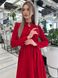 Жіноча сукня із вельвету з поясом колір червоний р.50/52 450335 450335 фото 3