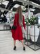 Жіноча сукня із вельвету з поясом колір червоний р.50/52 450335 450335 фото 2