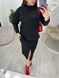 Жіночий замшевий костюм зі спідницею колір чорний р.46/48 446230 446230 фото 5