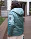 Жіноча коротка куртка із плащової тканини колір ментол р.48/50 439746 439746 фото 4