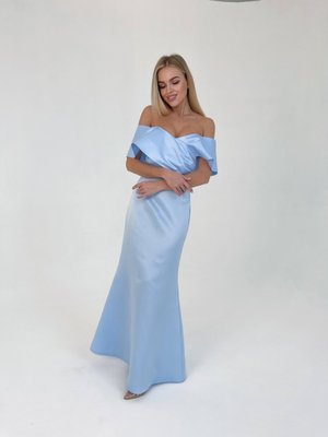 Женское вечернее платье корсет голубого цвета р.L 384851 384851 фото