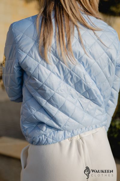 Жіноча куртка колір блакитний р.42/44 444214 444214 фото