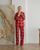 Жіноча піжама байка Liza колір червоно-білий р.L 443835 443767 фото