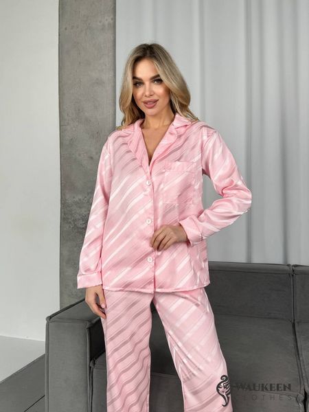 Жіночий домашній костюм штани та сорочка колір рожевий р.42/44 454855 454855 фото